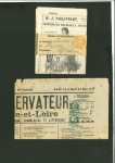 Stamp of France » Lettres Classiques Collections 1871-1881, Ensemble de timbres oblitérés sur journaux