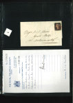 Stamp of Large Lots and Collections A fantastic old time letter collection 1840-1932 (chiefly 1850s) housed in a beautiful classic Schaubek