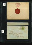 Stamp of Large Lots and Collections A fantastic old time letter collection 1840-1932 (chiefly 1850s) housed in a beautiful classic Schaubek