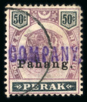 Stamp of Malaysia » Malaysian States » Pahang 1898 10c 25c 50c used Mining company hs