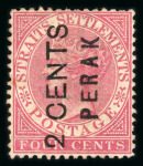 Stamp of Malaysia » Malaysian States » Perak 1878-91 Straits overprint/surcharges accumulation