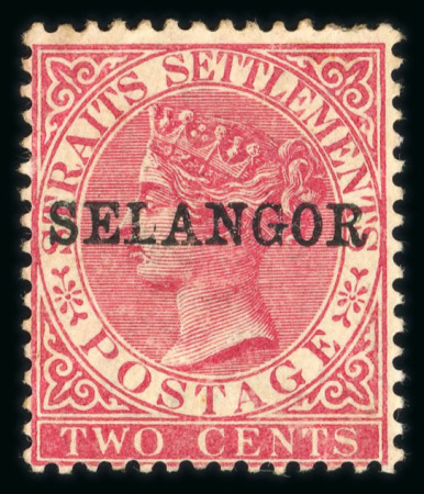 Stamp of Malaysia » Malaysian States » Selangor 1885-91 2c type 30 ovpt horizontal m.h.