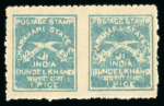 Stamp of Indian States » Charkhari 1909-19 1p turquoise blue on wove paper mint imperf between horizontal pair