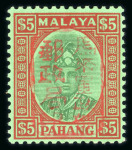 Stamp of Malaysia » Malaysian States - Japanese Occupation 1942 $5 red overprint m.h.
