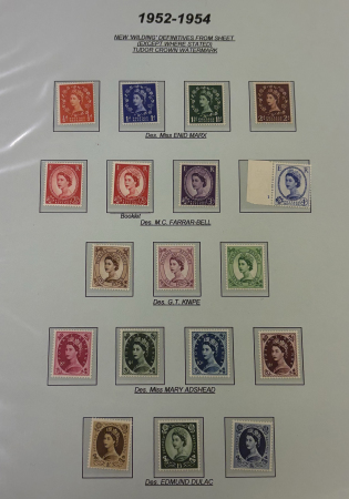 Stamp of Great Britain » Collections 1952-63, Small comprehensive mint specialised collection QEII, with a range of Wilding definitives