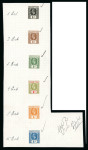 Stamp of Mauritius » Later Issues 1926, two pieces cut from the De La Rue appendix pages