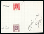 Stamp of Mauritius » Later Issues 1926, two pieces cut from the De La Rue appendix pages