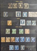 Stamp of France » Collections 1849-1930, dans un petit album accumulation de quelques