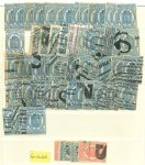 Stamp of France » Journaux 1868-1869, sur 3 pages, collection/accumulation de