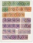 Stamp of France » Télégraphe 1868, sur 2 pages, collection/accumulation de timbres