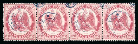 Stamp of France » Télégraphe 1868, sur 2 pages, collection/accumulation de timbres