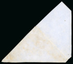 Stamp of South Africa » Cape of Good Hope 1853 1d pale brick-red on paper deeply blued in a triangular block of four, used
