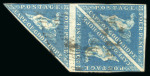 Stamp of South Africa » Cape of Good Hope 1853 4d on slightly blued paper. Both shades Deep Blue