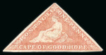 Stamp of South Africa » Cape of Good Hope 1855 1d on cream toned paper.  A trio of shades, unused