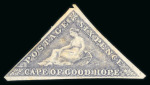 Stamp of South Africa » Cape of Good Hope 1855-63 6d on white paper. Pale rose lilac (SG7), Deep