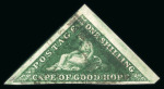 Stamp of South Africa » Cape of Good Hope 1855-63 6d on white paper. Bright yellow green used