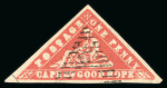 Stamp of South Africa » Cape of Good Hope 1861 1d Vermillion (SG13) Woodblock cancelled by clean