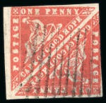 Stamp of South Africa » Cape of Good Hope 1861 Woodblock 1d vermillion used pair