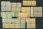 Stamp of France » Collections 1870, sur une plaquette, ensemble de timbres d'Alsace
