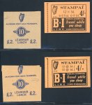 Stamp of Ireland » Booklets 1955-56 4s black on buff cover, two unexploded complete