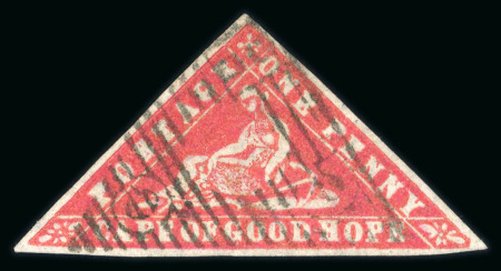 Stamp of South Africa » Cape of Good Hope 1861 Woodblock 1d carmine used, clear margins and cancelled by crisp CGH cancel