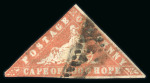 Stamp of South Africa » Cape of Good Hope 1861 1d Brick Red (SG13b) Woodblock, margins mostly