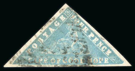 Stamp of South Africa » Cape of Good Hope 1861 4d Pale Milky Blue (SG14) Woodblock, margins all