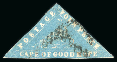 Stamp of South Africa » Cape of Good Hope 1861 4d Pale Milky Blue (SG14) Woodblock, close cut