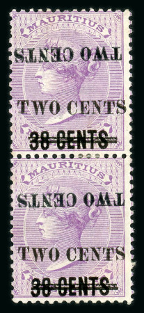 Stamp of Mauritius » 1883-91 Surcharges, Arms & Jubilee Issues (SG 112-35, 137) 1891 "Two Cents" surcharges, (type 33) on 1878 38c.