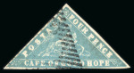 Stamp of South Africa » Cape of Good Hope 1861 4d Pale Grey Blue (SG14a) Woodblock Used clear