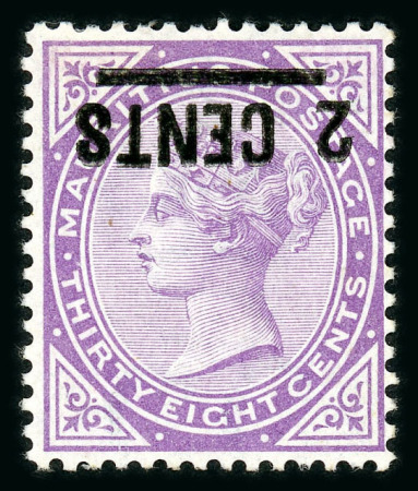 Stamp of Mauritius » 1883-91 Surcharges, Arms & Jubilee Issues (SG 112-35, 137) 1886 2c. surcharge (type 30) on 1879-80 38c. bright