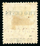 Stamp of Mauritius » 1883-91 Surcharges, Arms & Jubilee Issues (SG 112-35, 137) 1891 "Two Cents" surcharge (type 32) on 38c. on 9d.