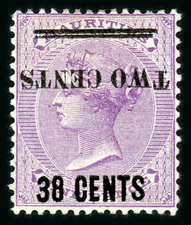 Stamp of Mauritius » 1883-91 Surcharges, Arms & Jubilee Issues (SG 112-35, 137) 1891 "Two Cents" surcharge (type 33) on 38c. on 9d.