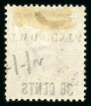 Stamp of Mauritius » 1883-91 Surcharges, Arms & Jubilee Issues (SG 112-35, 137) 1891 "Two Cents" surcharge (type 33) on 38c. on 9d.