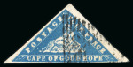 Stamp of South Africa » Cape of Good Hope 1861 Woodblock 4d deep bright blue used, repaired
