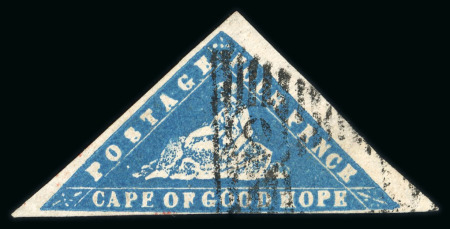 Stamp of South Africa » Cape of Good Hope 1861 Woodblock 4d deep bright blue used, repaired