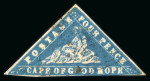 Stamp of South Africa » Cape of Good Hope 1861 Woodblock 4d deep bright blue used