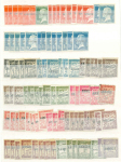 Stamp of France » Collections 1911-1925, sur 4 pages d'un petit album, stock/collection