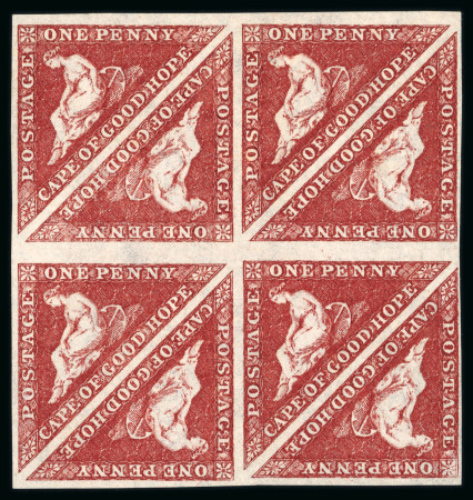 Stamp of South Africa » Cape of Good Hope 1863-64 1d deep brown-red mint block of eight
