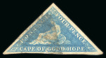 Stamp of South Africa » Cape of Good Hope 1863-64 4d Deep Blue (SG19), Blue (SG19a), Slate Blue