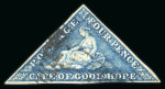 Stamp of South Africa » Cape of Good Hope 1863-64 4d Deep Blue (SG19), Blue (SG19a), Slate Blue