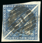 Stamp of South Africa » Cape of Good Hope 1863-64 4d Steel Blue (SG19c) pair. Large margins all