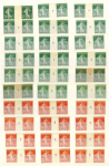 Stamp of France » Collections 1893-1924, sur plusieurs pages de classeur, collection