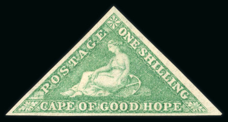 Stamp of South Africa » Cape of Good Hope 1863-64 1s bright emerald-green mint