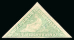 Stamp of South Africa » Cape of Good Hope 1863-64 1s Pale Emerald Green, Unused copy with original