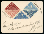 Stamp of South Africa » Cape of Good Hope 1940 Jurgens 1d and 4d Woodblock reprints, sample card bearing five singles