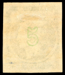 Stamp of Greece » Large Hermes Heads » 1875-80 Printed on cream paper with figures at back 5 Lep yellow green on white paper, full original gum