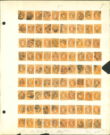 Stamp of France » Collections 1863, Spectaculaire ensemble de plus de 5000 timbres Napoléon Lauré 40c
