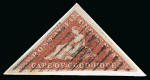 Stamp of South Africa » Cape of Good Hope 1853-63 A Group of four stamps all attractively cancelled