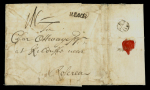 Stamp of Ireland » Postal History (Arranged alphabetically by County) 1723-1850 Group of 29 mostly stampless covers, showing a fine 1723 Dublin Bishop with deleted FREE